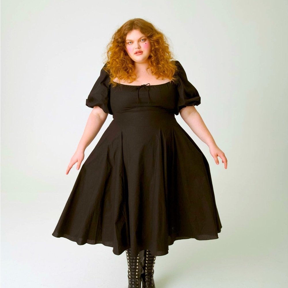 Selkie Black Caviar Day Dress XL EUC